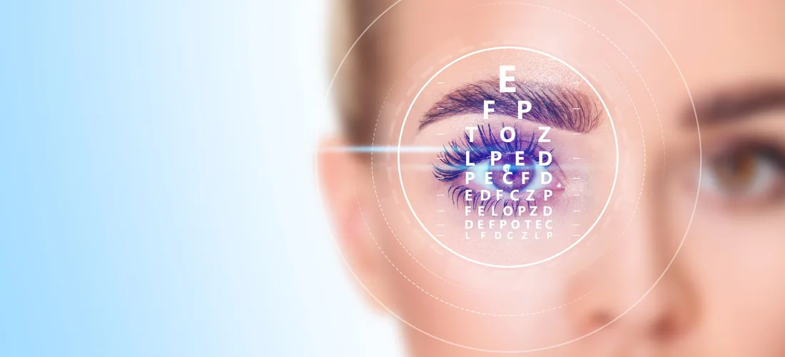 Laser vision correction being performed on a patient’s eye